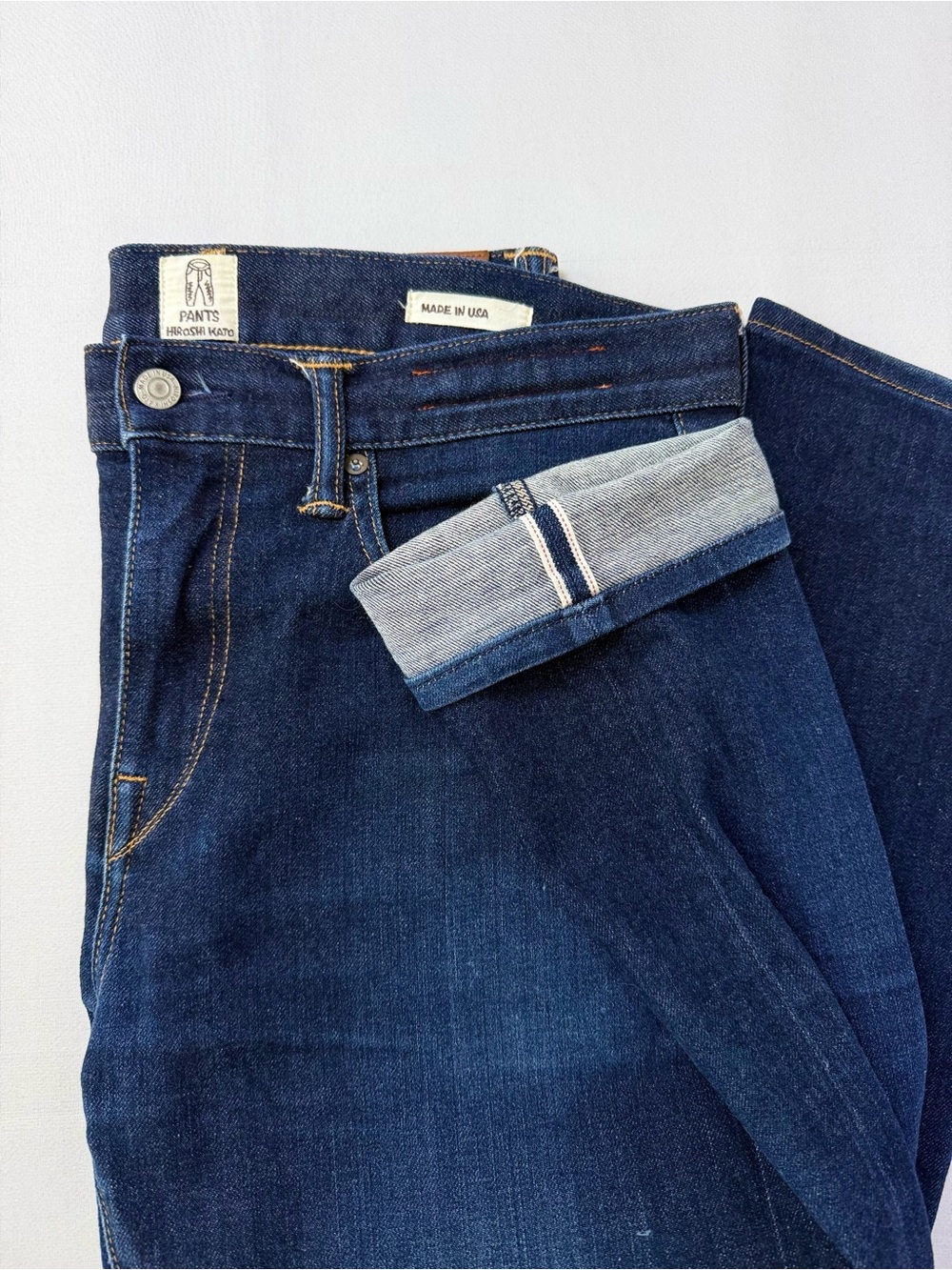 KATO by Hiroshi Kato The Scissors Slim Tapered Indigo Raw Jeans Made in USA